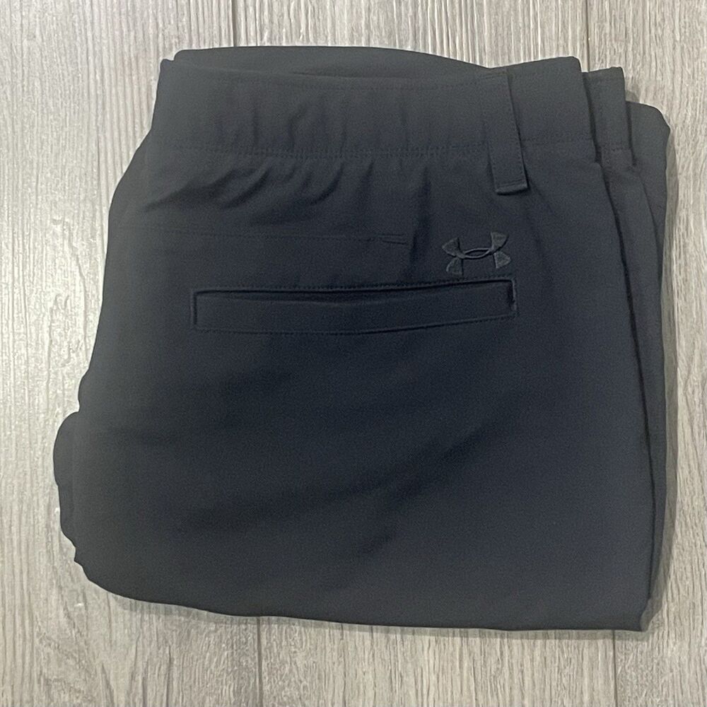 Under Armour Heatgear Golf Shorts Men's 38 Black Outdoor Hiking Performance